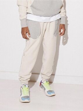 Bristol Studio Reversible Terrycloth Sweatpants Heather Gray / Cream Size 0 / XS